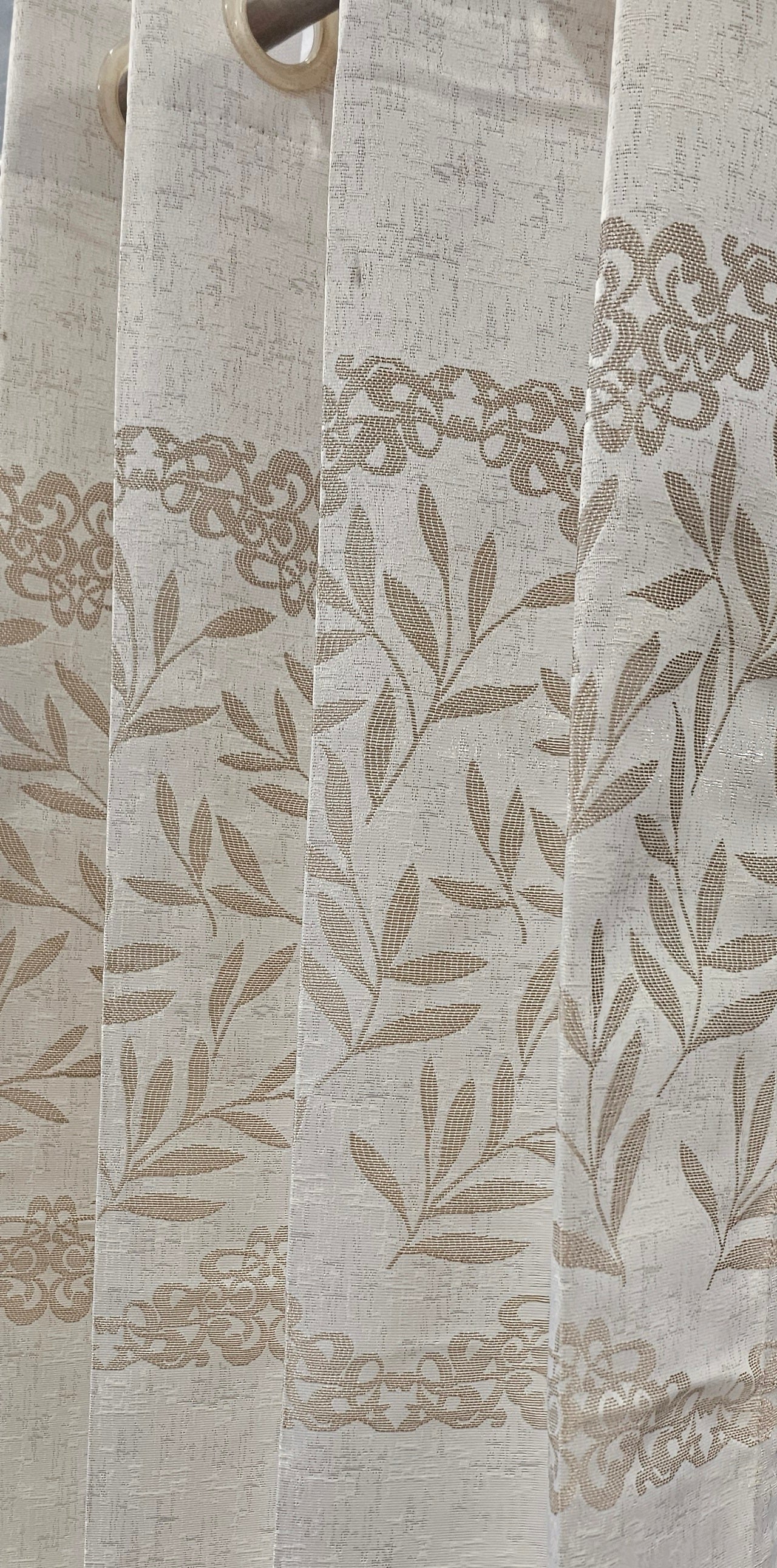 High Quality Cotton Plus Leaf Embossed Curtains Buy 1 Get 1