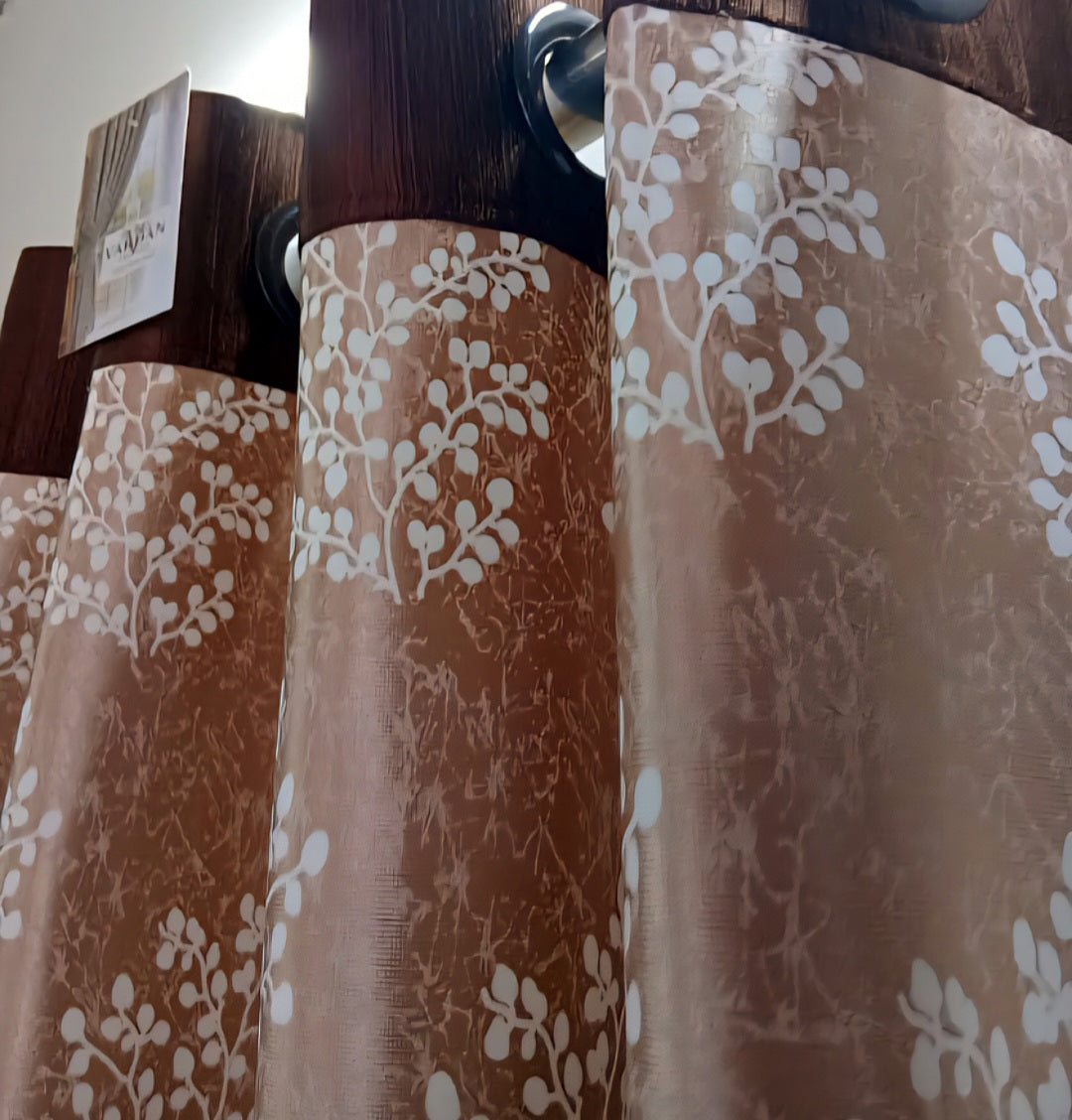 Elegant Vine Print Drapes Curtains Buy 1 Get 1