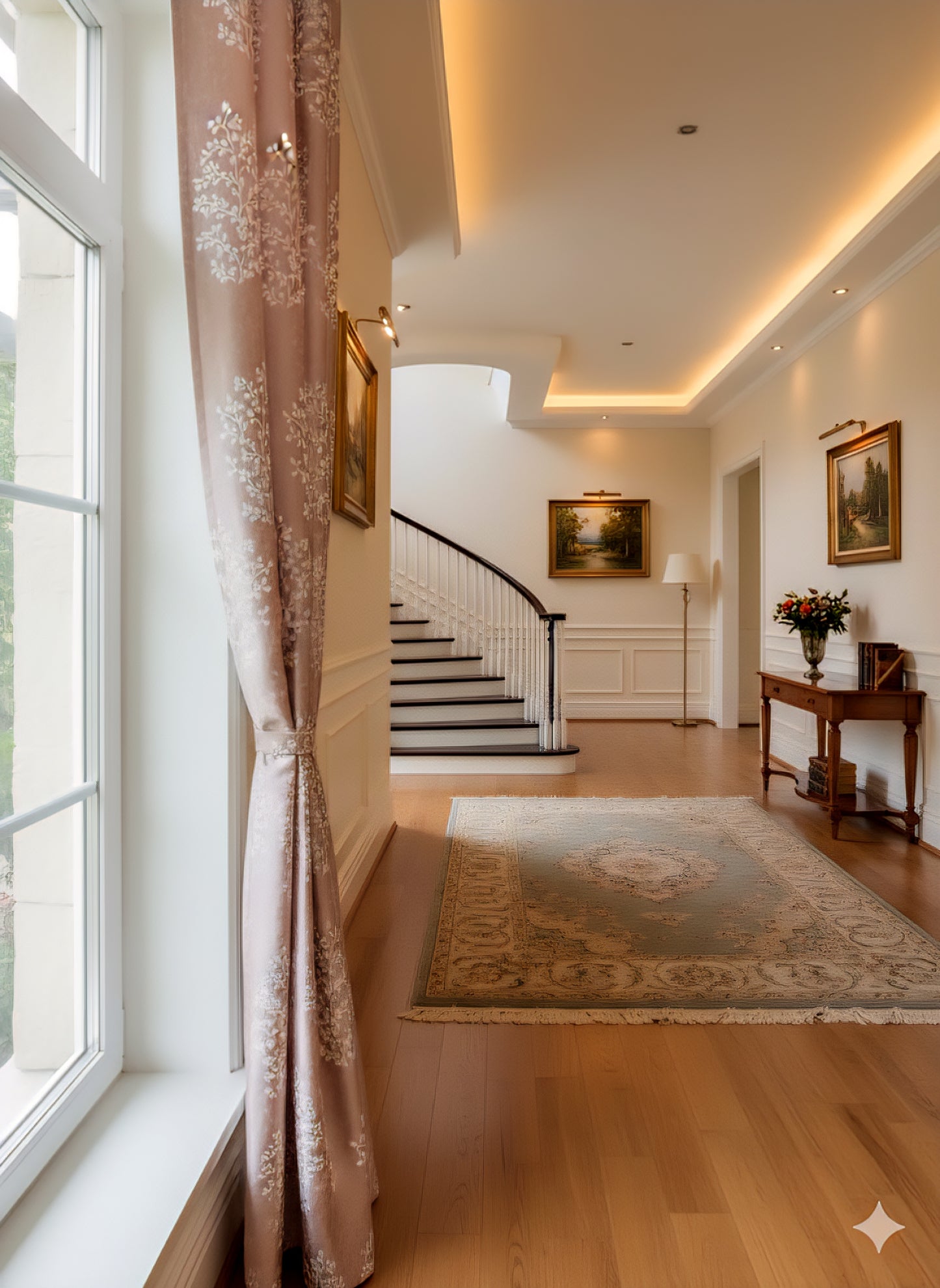 Elegant Vine Print Drapes Curtains Buy 1 Get 1