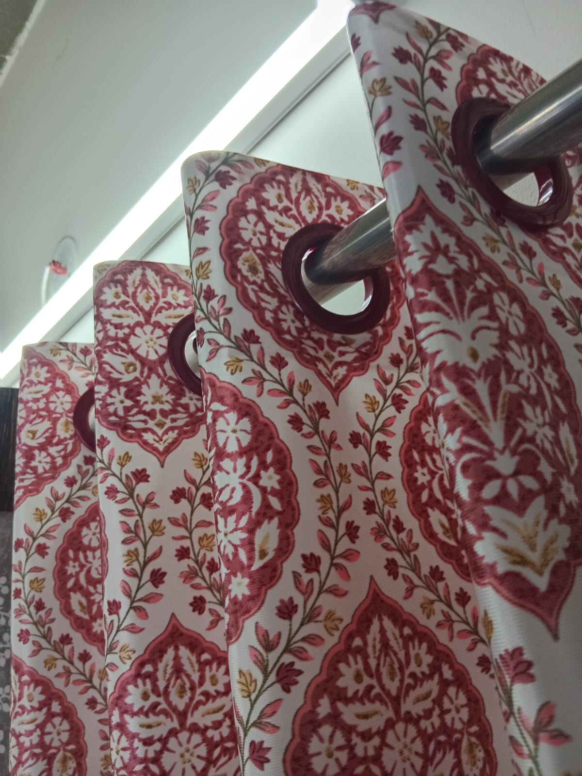 Royal Ruby Jacobean Curtains Buy 1 Get 1