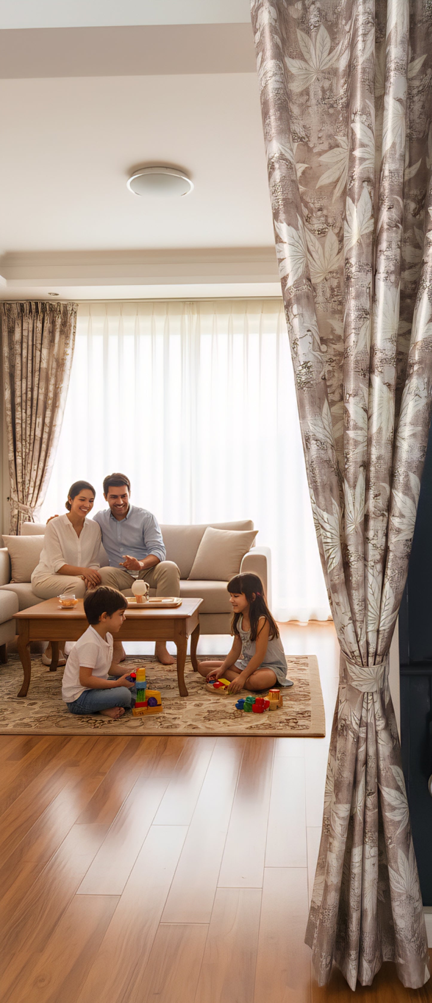 Elegant Maple Leaf Jacquard Curtains Buy 1 Get 1